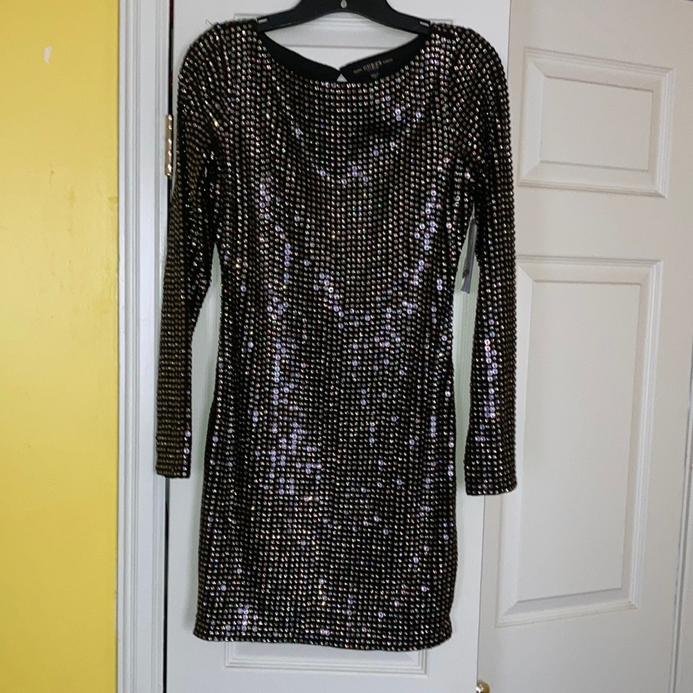 Guess Iridescent Sequin Dress
